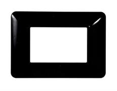 Placca in plastica nera 3 posti Compatibile con BTicino® Màtix
