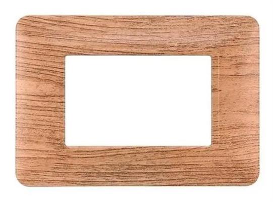 Placca comp. Bticino Matix 3 moduli plastica legno scuro