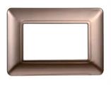 Placca in plastica bronzo 3 posti Comp. BTicino® Màtix