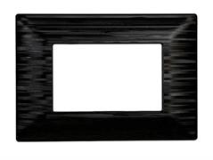 Placca in plastica 3 posti Comp. BTicino Màtix nero satinato