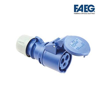 Presa volante CEE 6H 2P+T 16 A 230v blu