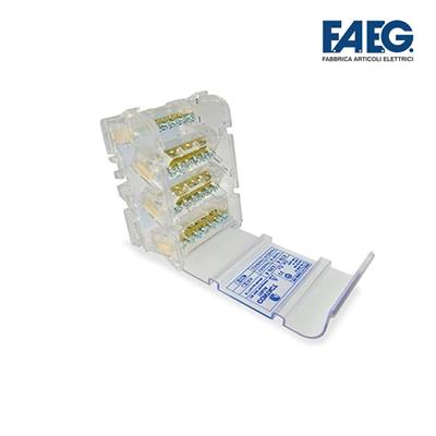 Morsettiera di distribuzione tetrapolare 7 fori , portata 100A