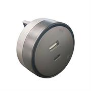 Presa USB-A + USB-C 12W Plug&Play grigio