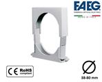 Clip FissaTubo a Morsetto Ø38-80 mm per Tubi Rigidi o Flessibili