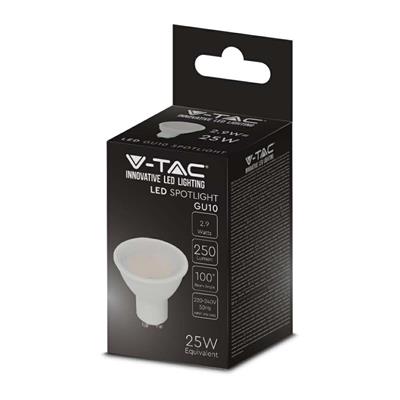 Faretto LED GU10 2,9W 100°Copertura Satinata Luce Naturale 4000K