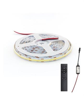 Striscia LED COB 24V 12W/m 3CCT 8mm IP20 5m/roll + Controller