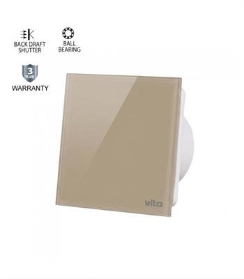 Aspiratore in Vetro Beige Ø100mm 12W 220m3 chiusura automatica