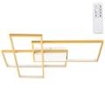 Plafoniera LED 38W CCT Geometrica colore Oro con Telecomando