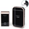 Campanello Senza Fili Wireless con 1 Ricevitori IP44 Nero/Oro