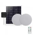 Kit 2x Plafoniera solare Led 2x20W 4000K 1500Lm IP54 5M+2x3M Cav