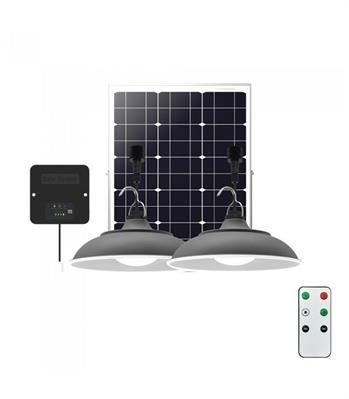 Kit 2x Campana Solare Led 2x200W 4000K 1500Lm IP54 5M+2x3M Cavo