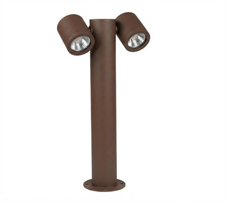 Paletto da giardino 2xgu10 nero luci orientabili 44cm IP44