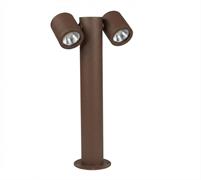 Paletto da giardino 2xgu10 nero luci orientabili 44cm IP44