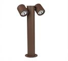 Paletto da giardino 2xgu10 nero luci orientabili 44cm IP44