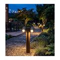 Paletto da giardino 2xgu10 nero luci orientabili 44cm IP44