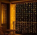 Tenda Luminosa 300 LED 2x3m Filo Bianco Luce Giallo IP65 Prolung