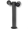 Paletto da Giardino 2xgu10 Grigio luci orientabili 44cm IP44