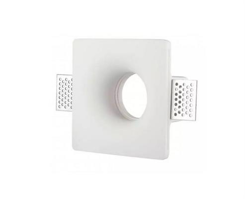 Portafaretto in Gesso LED da Incasso Quadrato GU10 CSF045