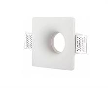 Portafaretto in Gesso LED da Incasso Quadrato GU10 CSF045