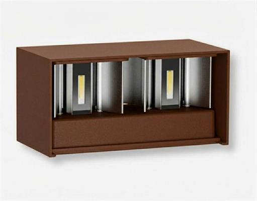 Apllique da Muro Doppia Emissione LED 24W Ruggine Luce 3in1 CCT