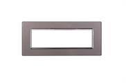 Placca in vetro 7 posti Comp. BTicino Living Silver