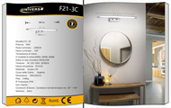 Applique LED da Specchio 14W Tonalità Luce 3in1 3000/4000/6500K