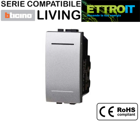 Invertitore Grigio 16A Compatibile con BTicino® Living