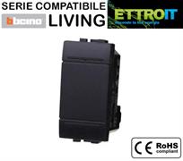 Interruttore 1P 10A nero comp. Living