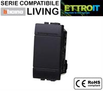 Deviatore 1P 16A nero comp. Living